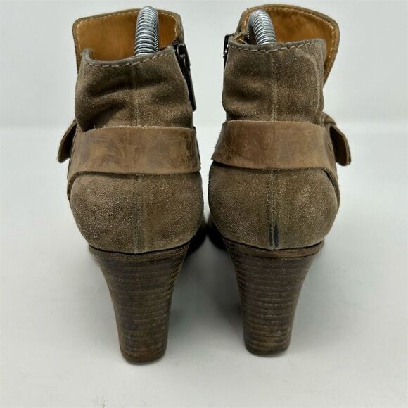 Aquatalia Women's Beige Light Brown Suede Ankle Boots Size 8.5 High Heel - Picture 8 of 13